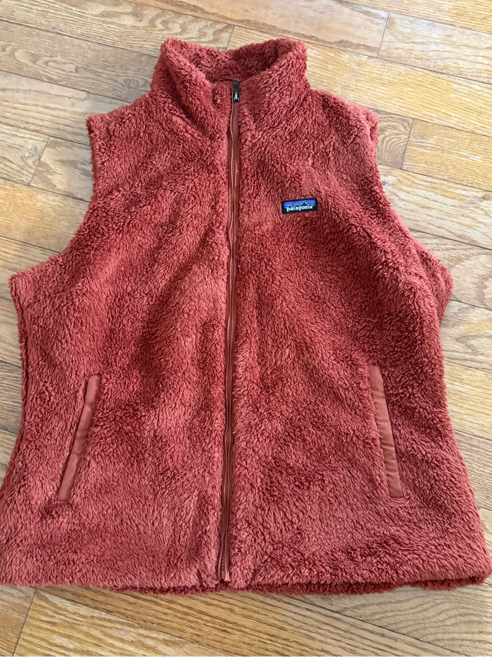 Womens Patagonia Los Gatos Vest Size XXL Burnished Red Fleece Full Zip